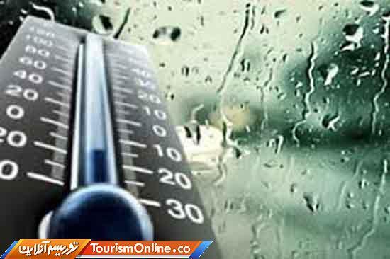 بارش باران در سواحل دریای خزر